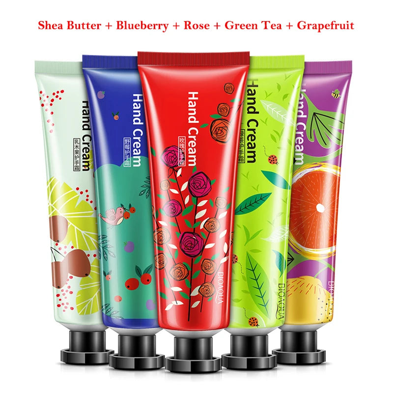 5-Piece Fruit Hand Cream Set – Moisturizing & Anti-Chapping
