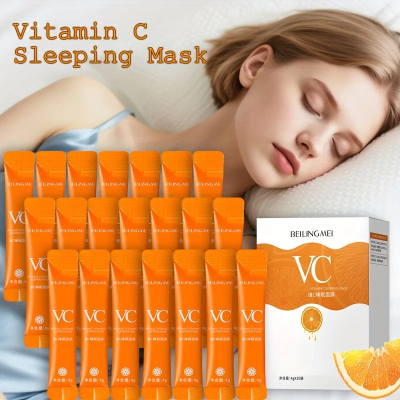 20pc Vitamin C Sleeping Face Masks – Anti-Aging & Brightening