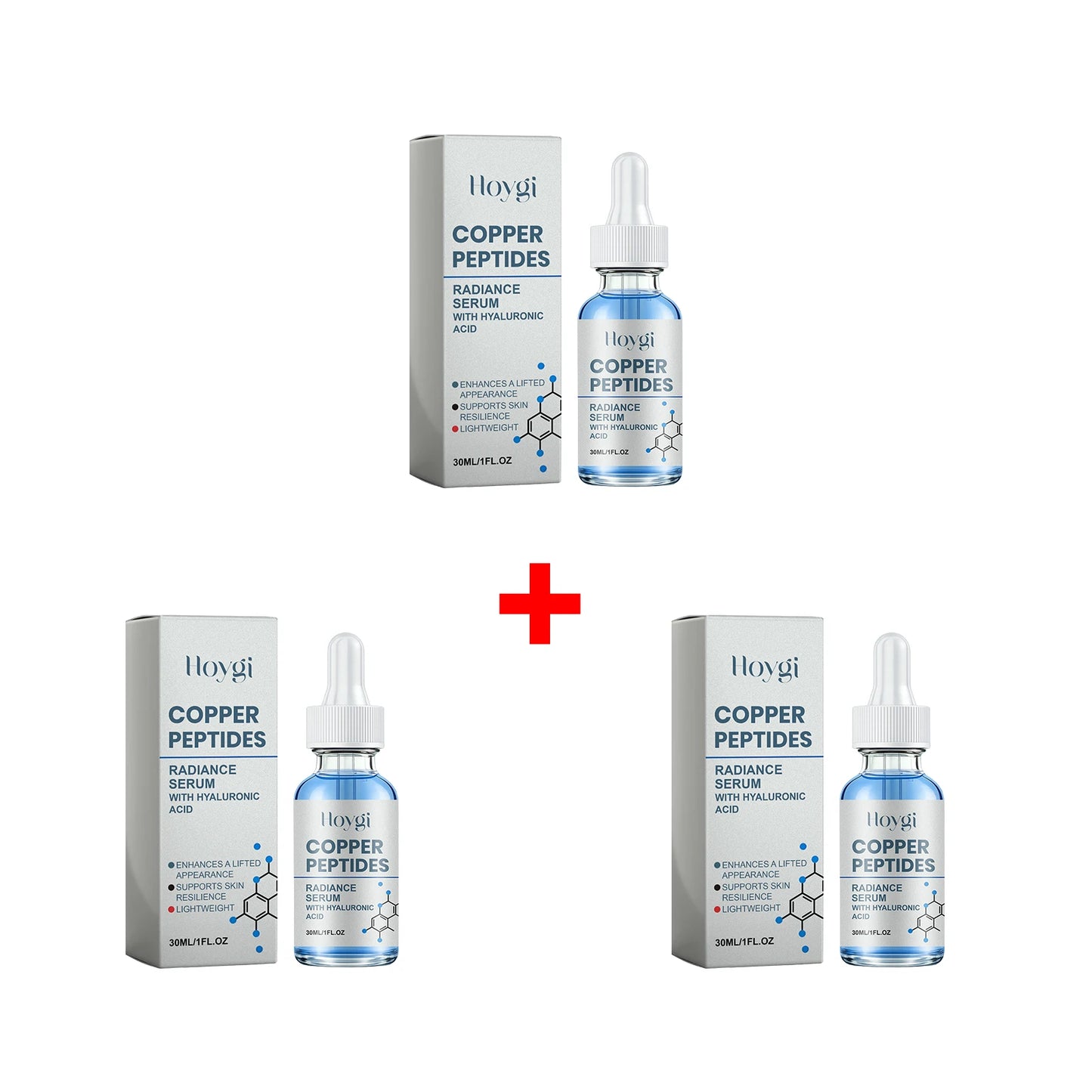 Copper Peptide Essence for Sensitive Dry Skin Moisturizing Brightening Firming Lifting Face Barrier Repair Renewing Face Serum Peaceful Pleasures Health and Wellness 3pcs