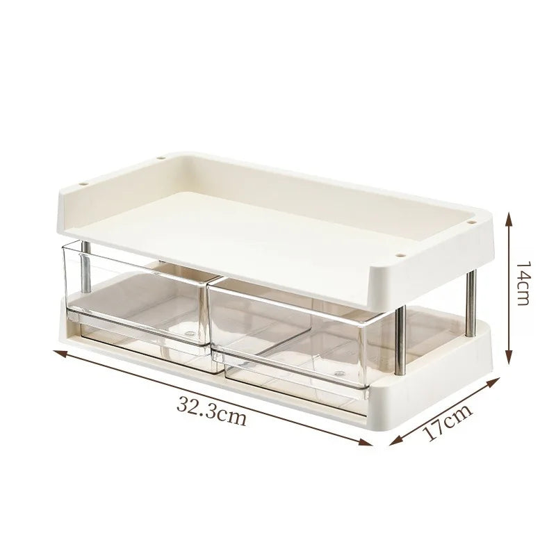 Transparent Tea Bag & Coffee Capsule Organizer - Multi-Purpose Snack Tray for Office, Kitchen Countertop or Break Room Storage Peaceful Pleasures Health and Wellness 2 Layer