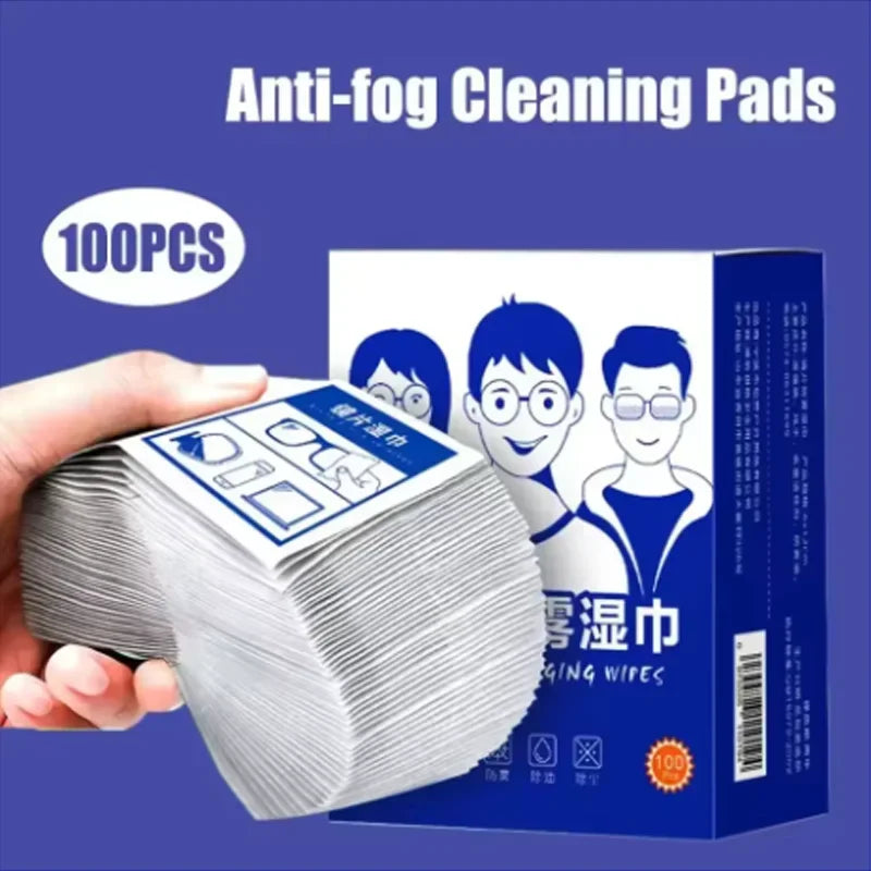 100 Disposable Eyeglass Cleaning Wipes | Anti-Fog Lens Wipes