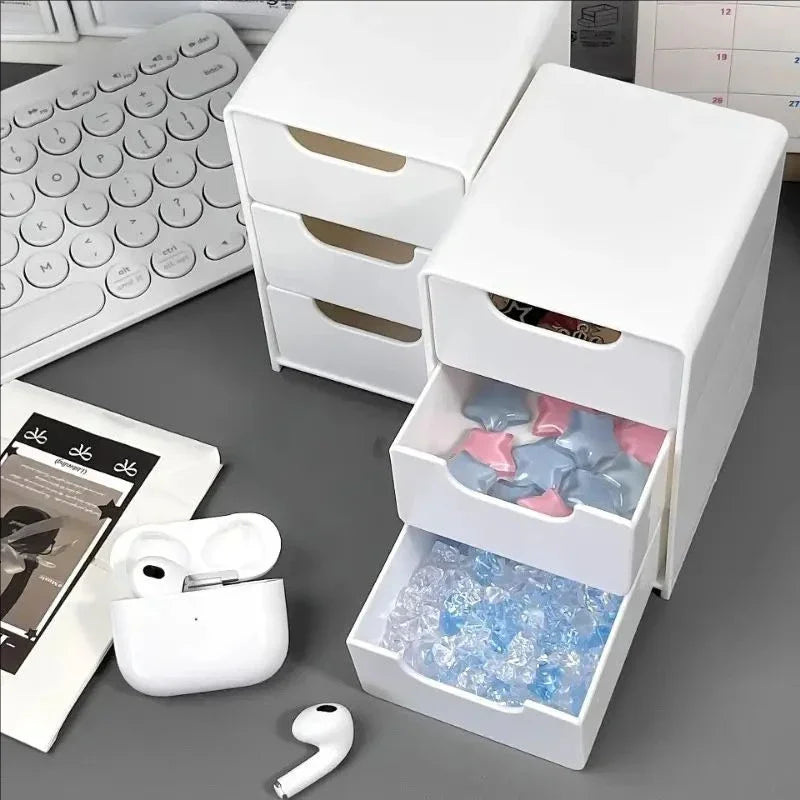 3-Tier Desktop Organizer with Drawers | Plastic Storage Box