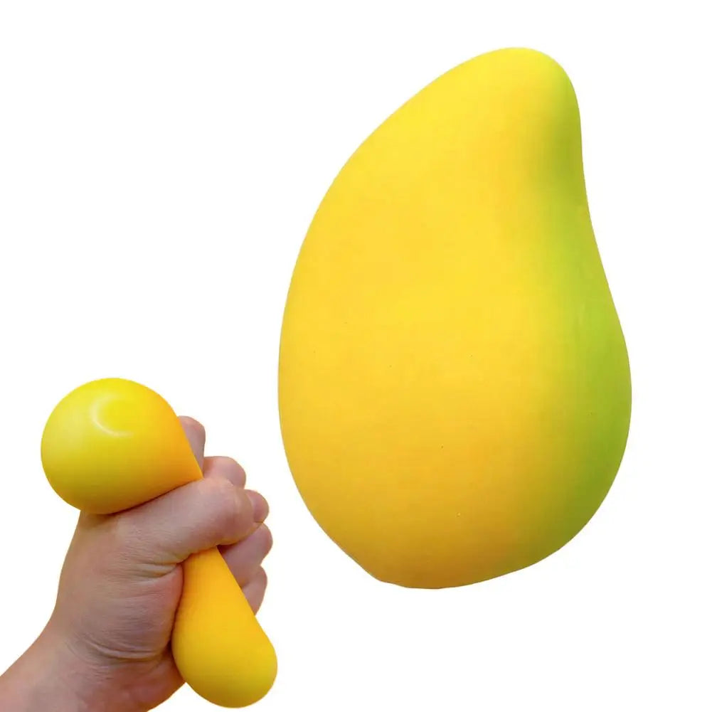 Cute Mango Stress Relief Toy Portable Soft Squeeze Fruit Fidget Toy for Office School Anti-Anxiety Sensory Toy Adults Anxiety R Peaceful Pleasures Health and Wellness Mango