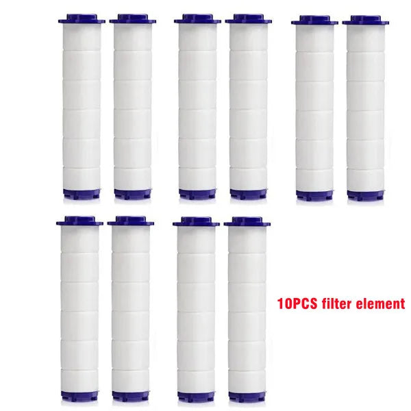 360 Degrees Rotation Turbo Fan Shower Head High Pressure Water Saving Spray Adjustable Showerhead Filters Bathroom Accessories Peaceful Pleasures Health and Wellness 10pcs filter element