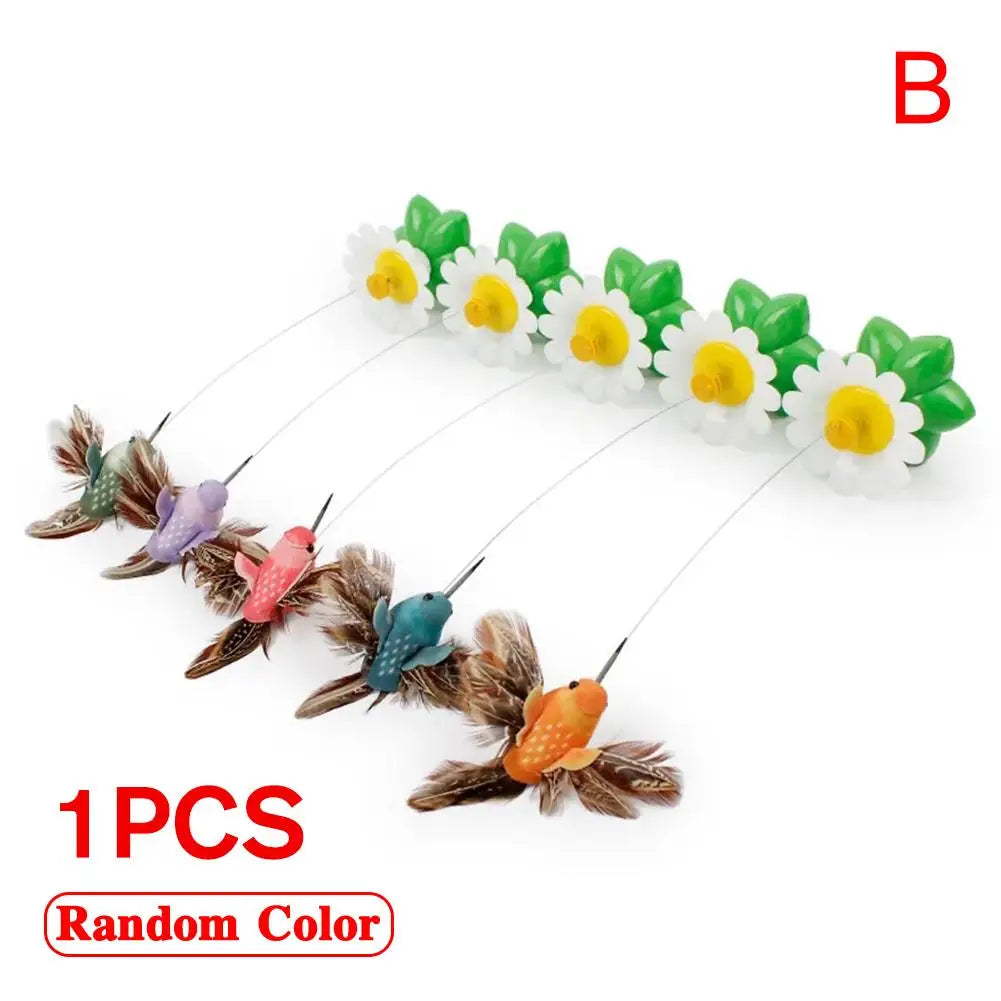 Electric Rotating Butterfly Bird Cat Toy – 360° Auto Spin