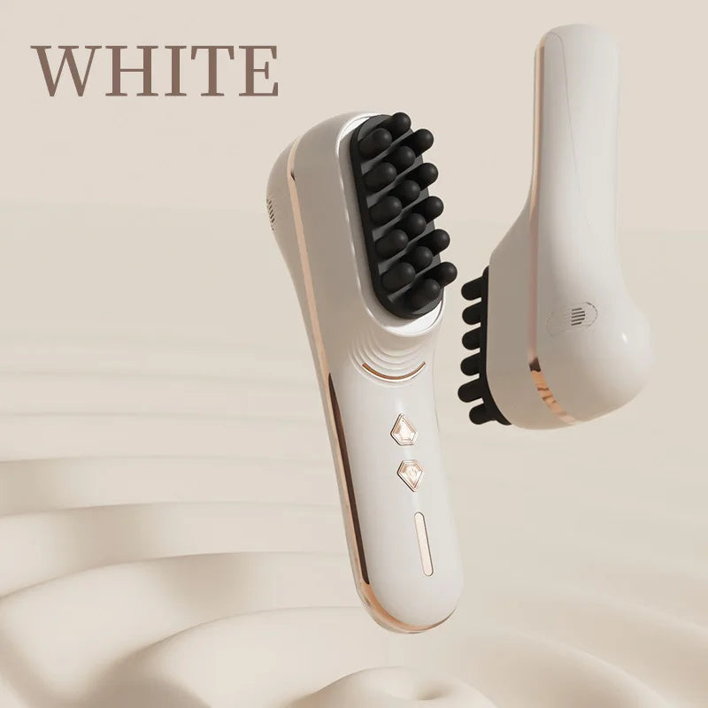 Electric Scalp Massager Comb – Vibrating Hair Care Device Scalp Massager Comb Peaceful Pleasures Health and Wellness WHITE