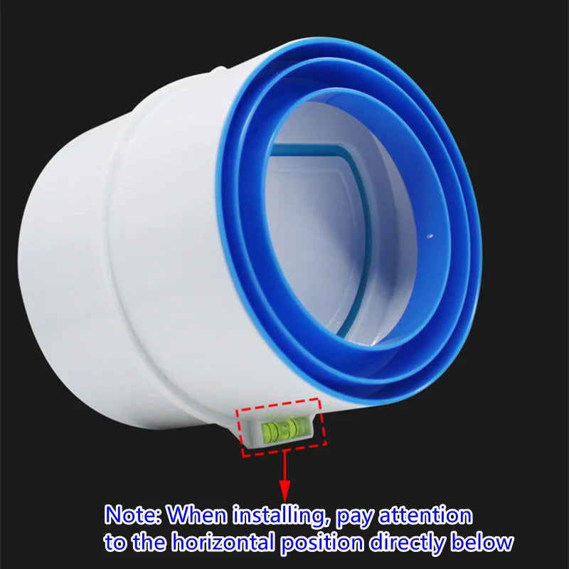 PVC Backdraft Damper Check Valve 75/110mm | Exhaust Fan Duct