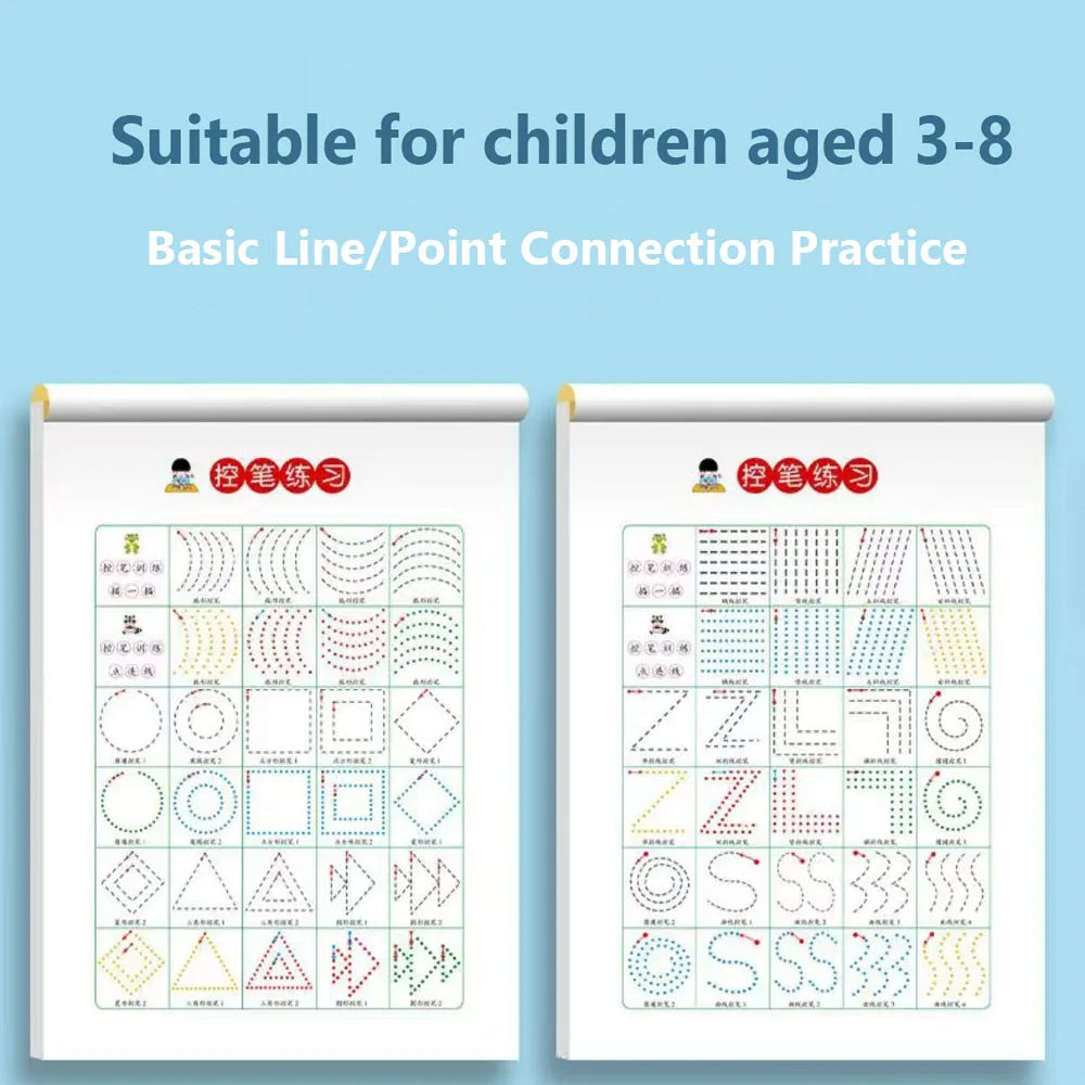 Kids' Pen Control Handwriting Practice Workbook 60 Pages Tracing