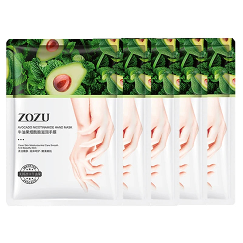 BIOAOUA Avocado Hand Mask – Moisturizing & Nourishing Gloves Moisturizing Hand Mask Peaceful Pleasures Health and Wellness 5 pair