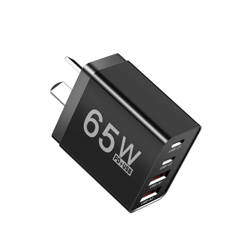 65W USB-C Fast Charger AU Plug – iPhone Samsung Xiaomi