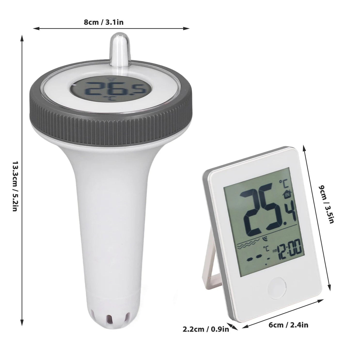Wireless Swimming Pool Thermometer LCD Display 0 1 Accuracy