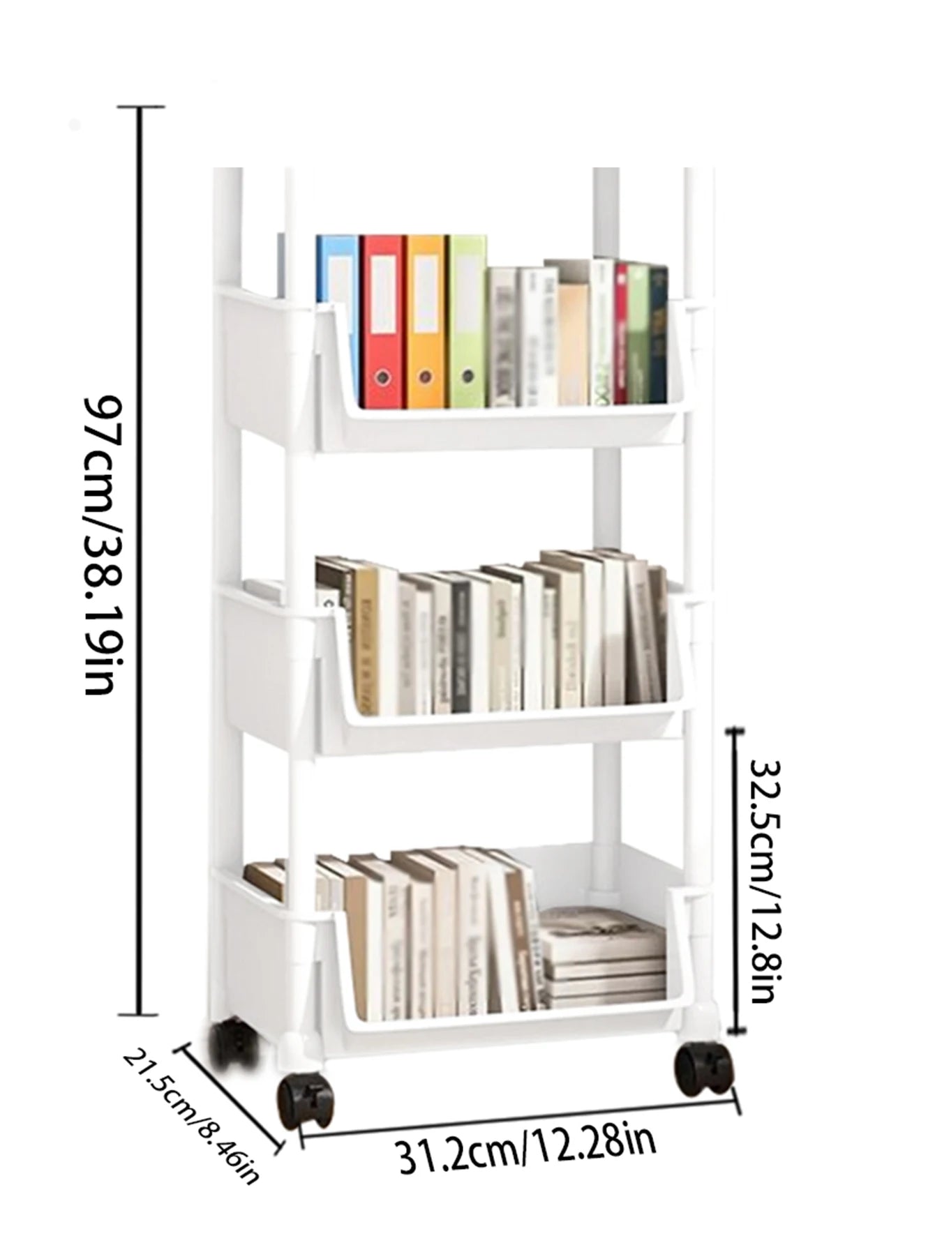 Rolling Storage Trolley Cart With Wheels – Multi-Layer Peaceful Pleasures Health and Wellness UNITED KINGDOM 3 Layers