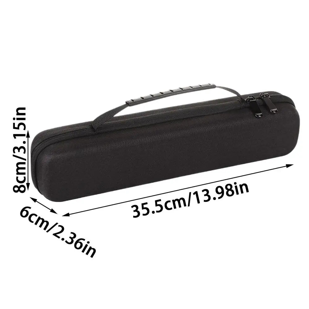 Multi-Use Protective Pouch with Zipper Shockproof Waterproof Case Travel Organizer for Delicate Items, Flute, Electronics Peaceful Pleasures Health and Wellness Black