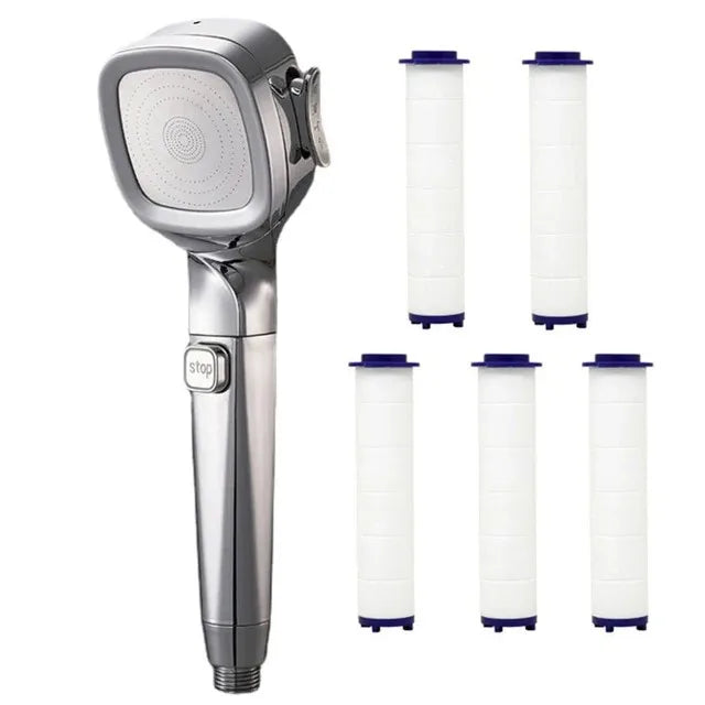4-Mode High Pressure Handheld Shower Head | Water Saving Filter