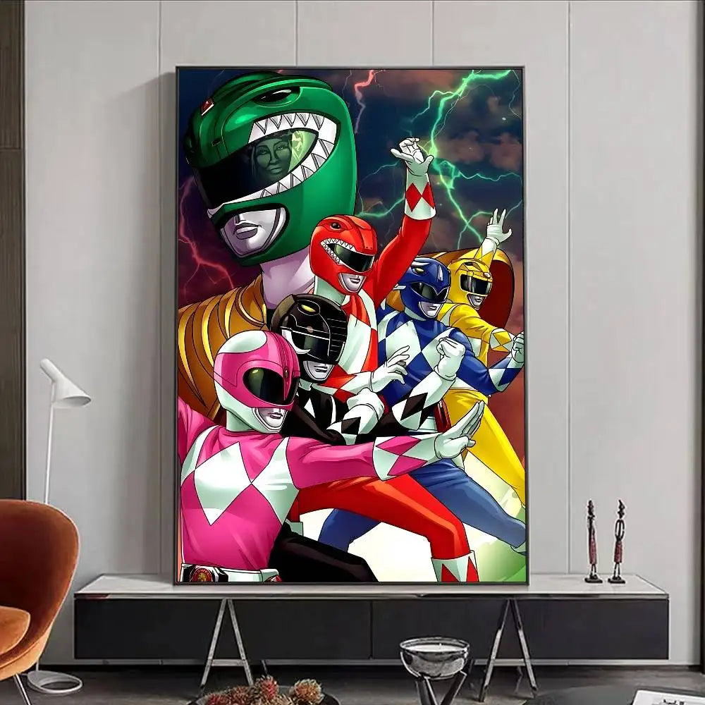 TV M-Mighty Morphin Power Rangers Poster HD art poster for home living room bar office decoration sticky, waterproof Peaceful Pleasures Health and Wellness