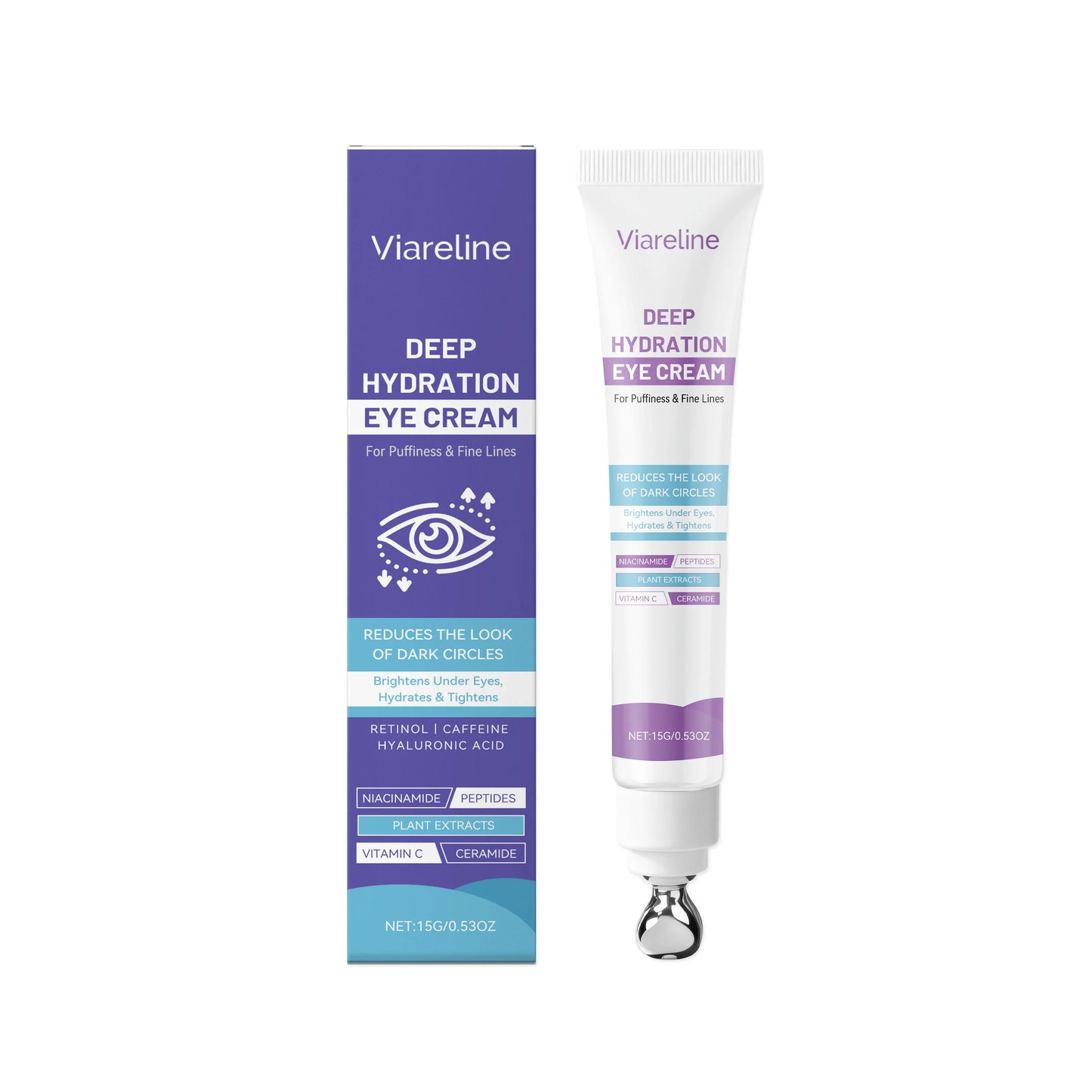 Hydrating Eye Cream Remove Eye Bags Dark Circles Lifting Tightening Brightening Fade Fine Lines Smoothing Repair Eye Skin Care Peaceful Pleasures Health and Wellness 15g boxed