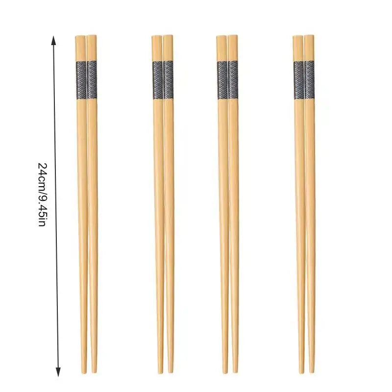 Premium Bamboo Chopsticks 10 Pairs | Non-Slip, Eco-Friendly