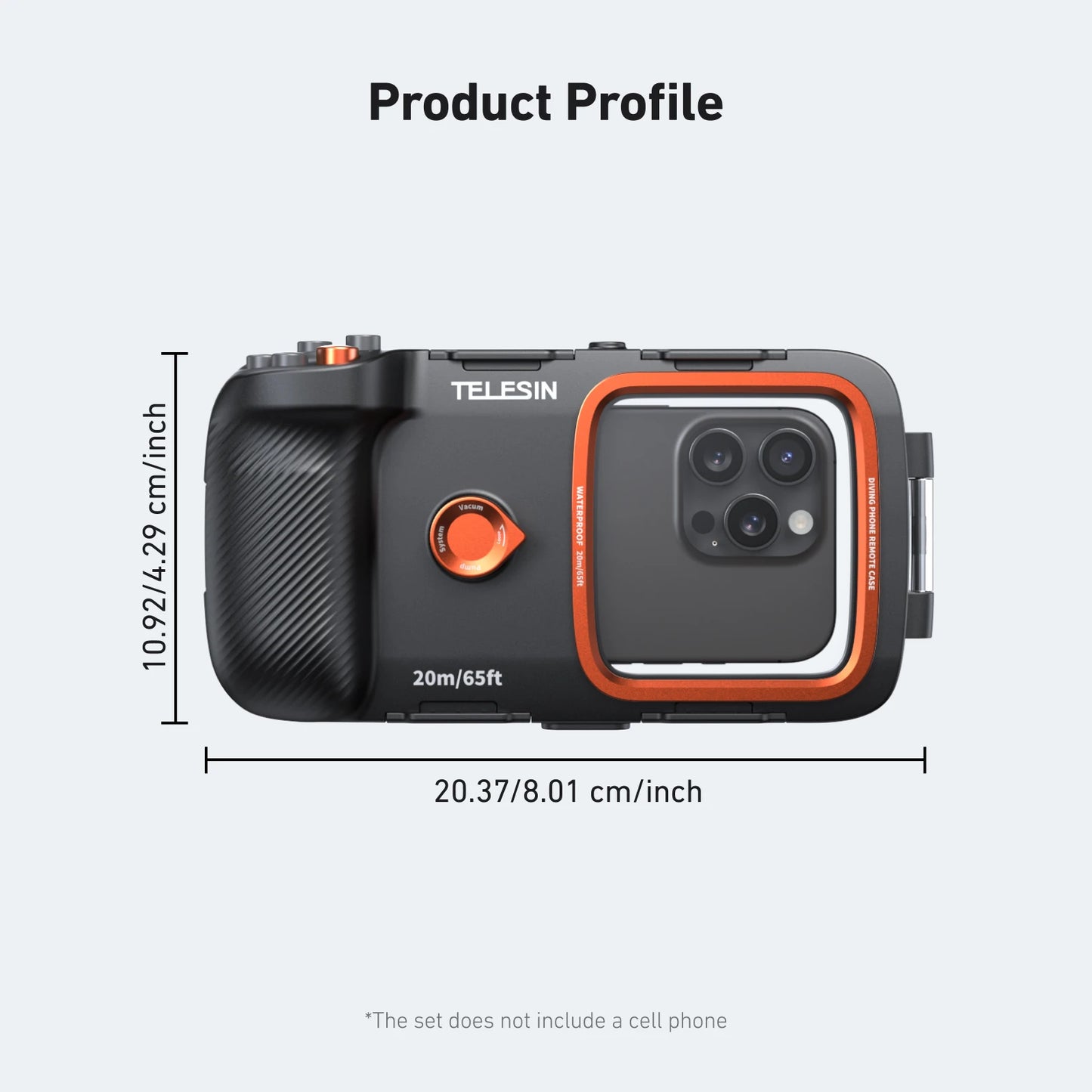 TELESIN Diving Waterproof Phone Camera Shoot Hand Grip Phone Case Holder Shooting Aid Remote Control Handle for Smart Phone Peaceful Pleasures Health and Wellness