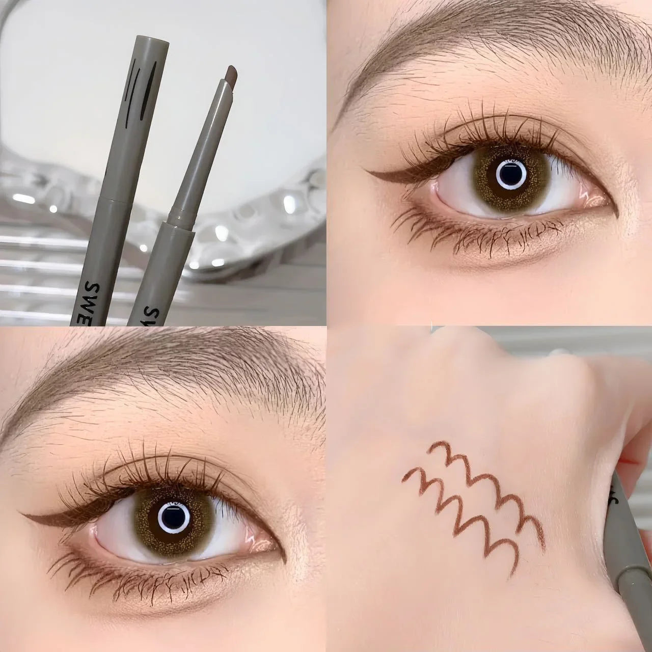Wine Red Matte Eyeliner Pencil – Waterproof, Long-Lasting