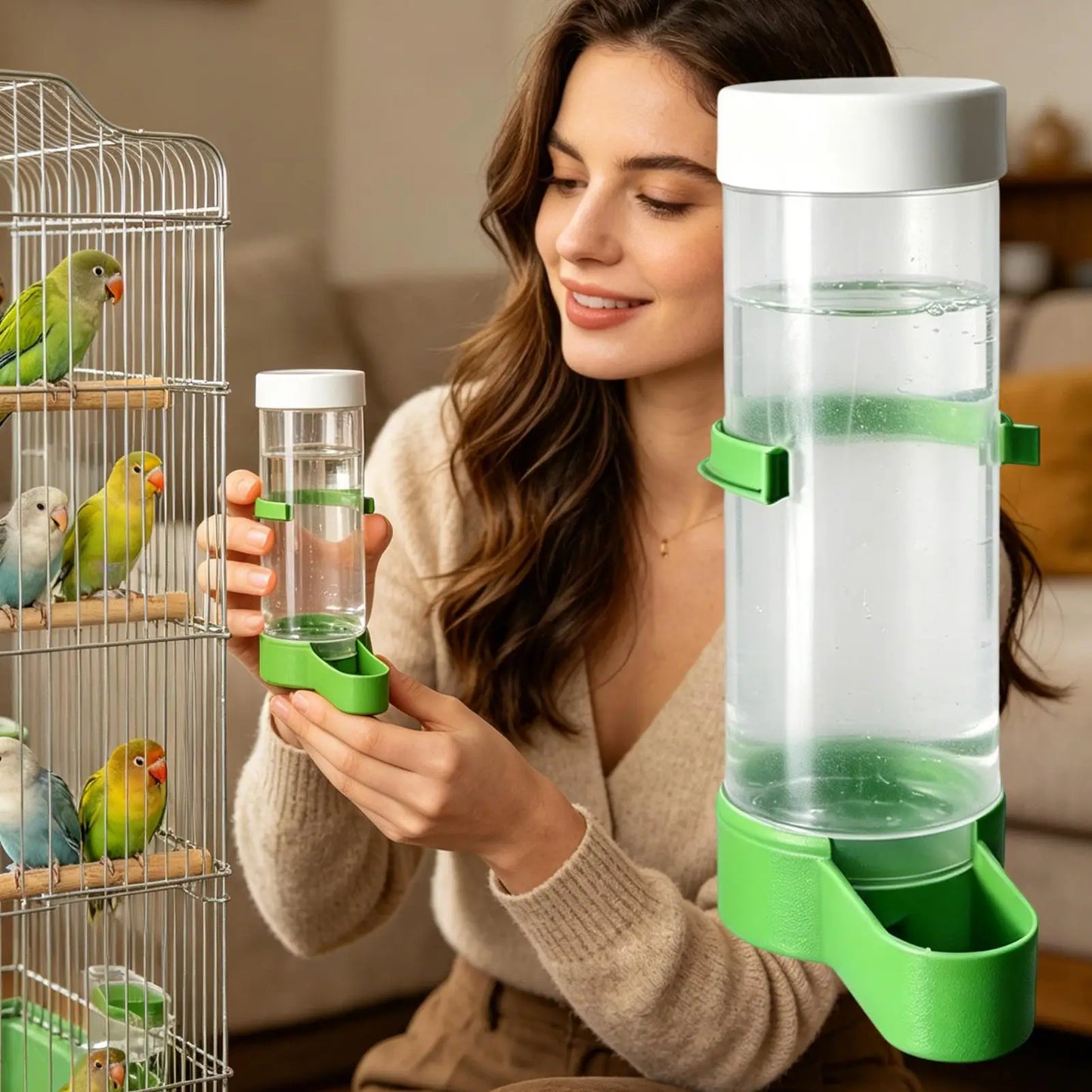 140ml Automatic Bird Water Dispenser – Parakeets & Parrots