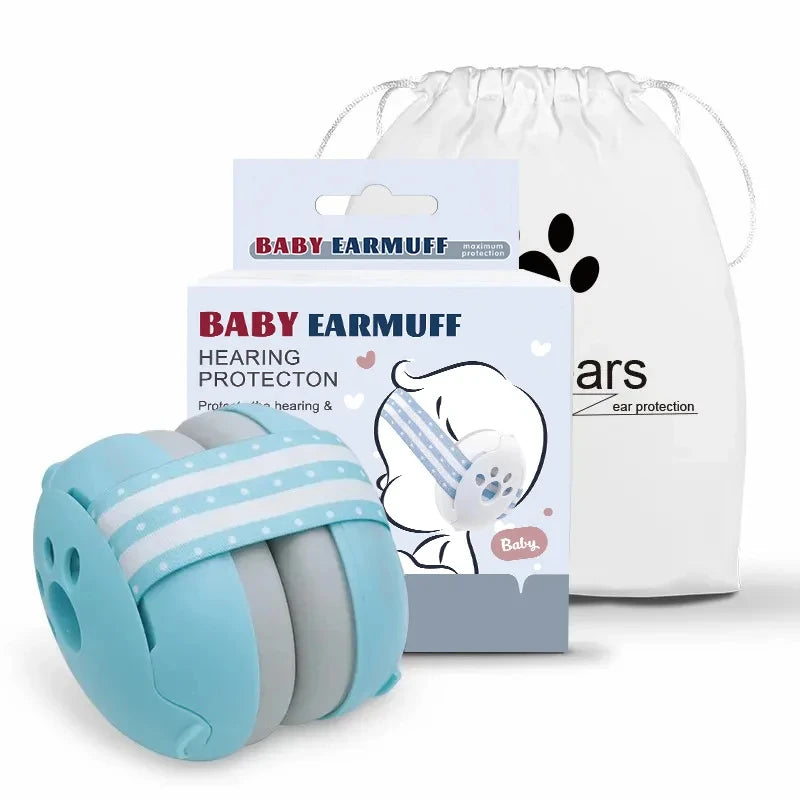 Sleeping Noise-Canceling Baby Ear Muffs Child Protection Headband Style Noise Reduction Ear Covers for Children Peaceful Pleasures Health and Wellness Blue