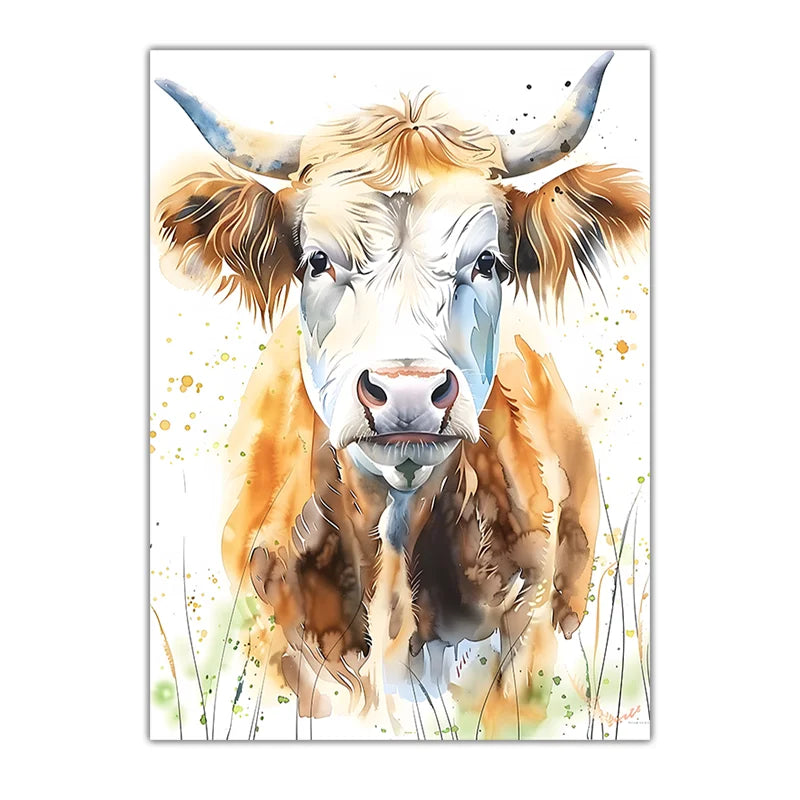 Farmhouse Horse Highland Cow Sheep Canvas Wall Art Print Canvas Wall Art Peaceful Pleasures Health and Wellness 02 15x20cm No Frame China Mainland