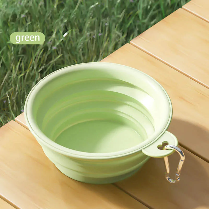 Foldable Silicone Pet Bowl – Portable Travel Dog & Cat Feeder