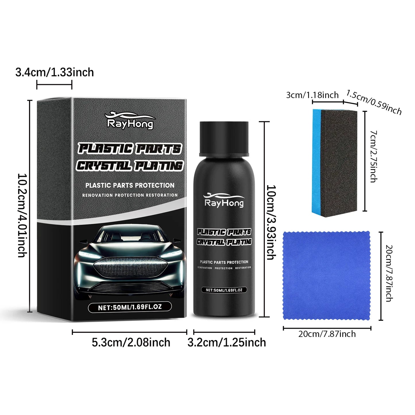RayHong Car Crystal Plating Agent | Polish, Protect & Waterproof