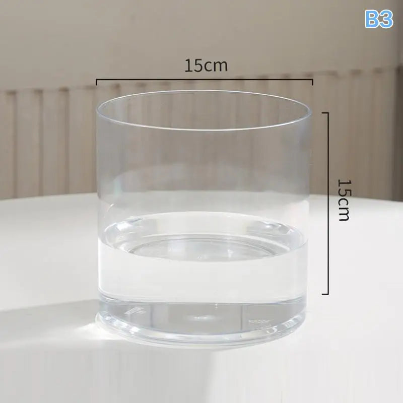 Transparent Acrylic Plant Pot | Square & Round Bonsai Planter