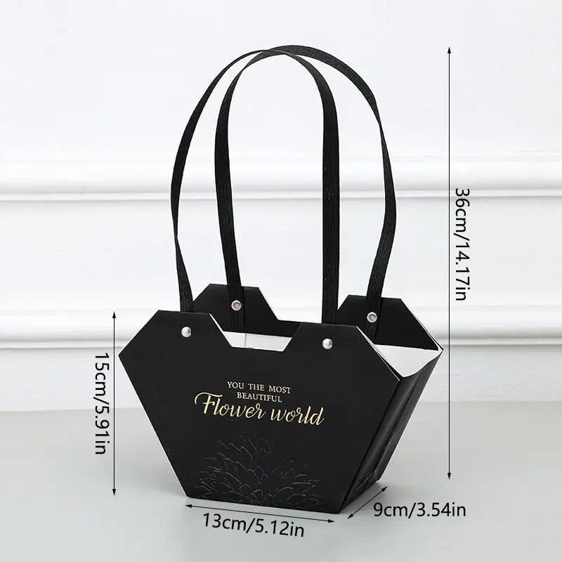 Portable Hollow-Out Flower Basket Gift Box | Bouquet Wrap