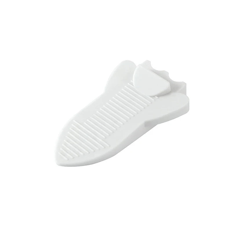 New 1Pcs Safety Rubber Door Stop Stoppers Block Wedge Doorstops Door Stopper Home Office Door Rear Retainer Anti-collision Stop Peaceful Pleasures Health and Wellness White