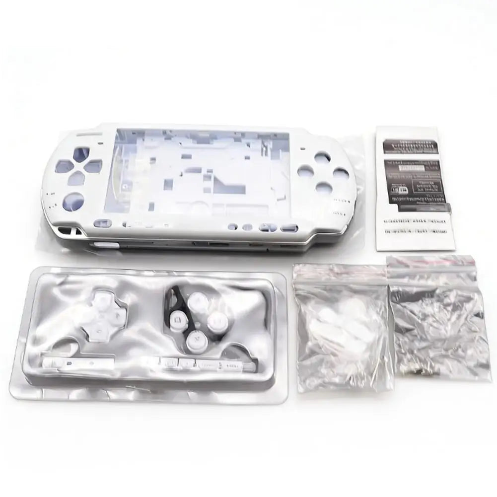 PSP 3000 Full Replacement Housing Shell Kit with Buttons & Screws Console Repair Kit Oasis Select white