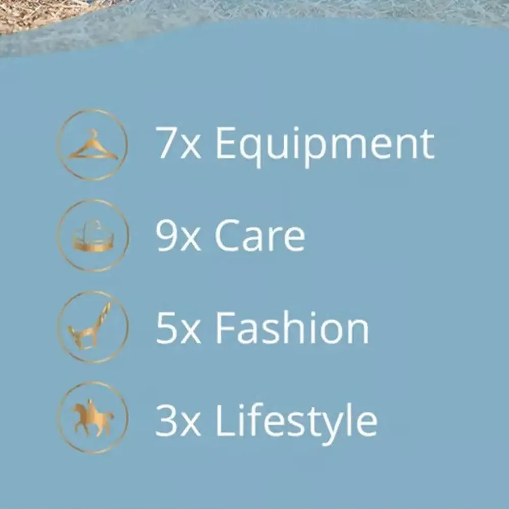 HORSEBRANDS Advent Calendar 2025 24 Days Countdown Surprises Gifts (7*Equipment, 9*Care, 5*Fashion, 3*Lifestyle) For Horse Love Peaceful Pleasures Health and Wellness