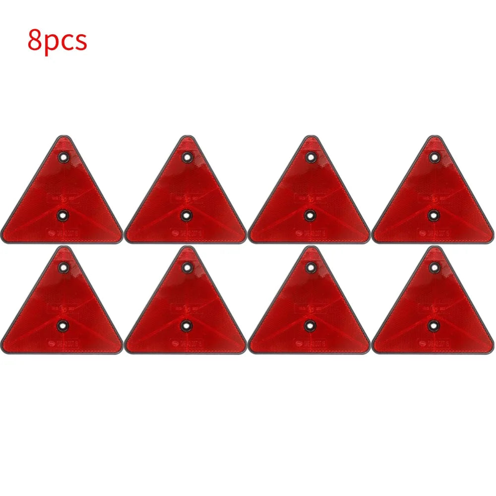 Red Triangle Reflectors for Enhanced Vehicle Safety Peaceful Pleasures Health and Wellness 8pcs