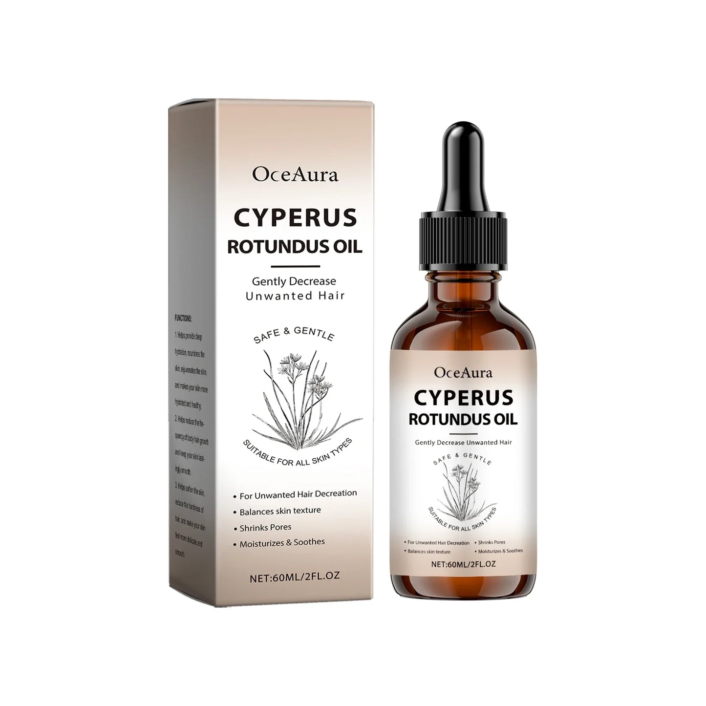 OceAura Hair Inhibitor Serum – Smooth Skin Body Oil 60ml