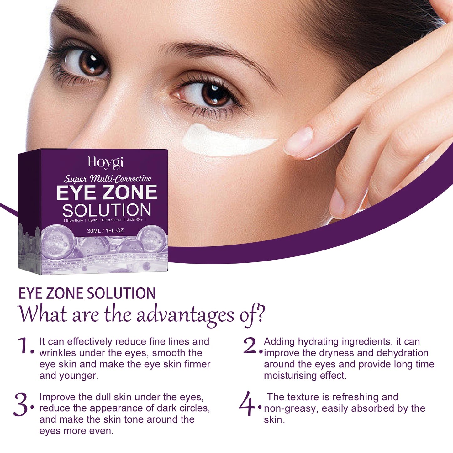 Hoygi Eye Cream – Bags, Dark Circles, Puffiness & Wrinkles 30ml