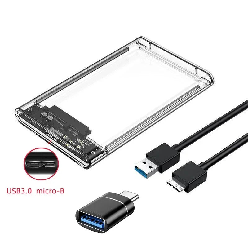 USB 3.0/Type C to SATA III Hard Disk Case for 2.5 inch HDD SSD External Hard Drive Enclosure Harddisk Boxs Support UASP HDD Box Peaceful Pleasures Health and Wellness Micro B-USB A OTG