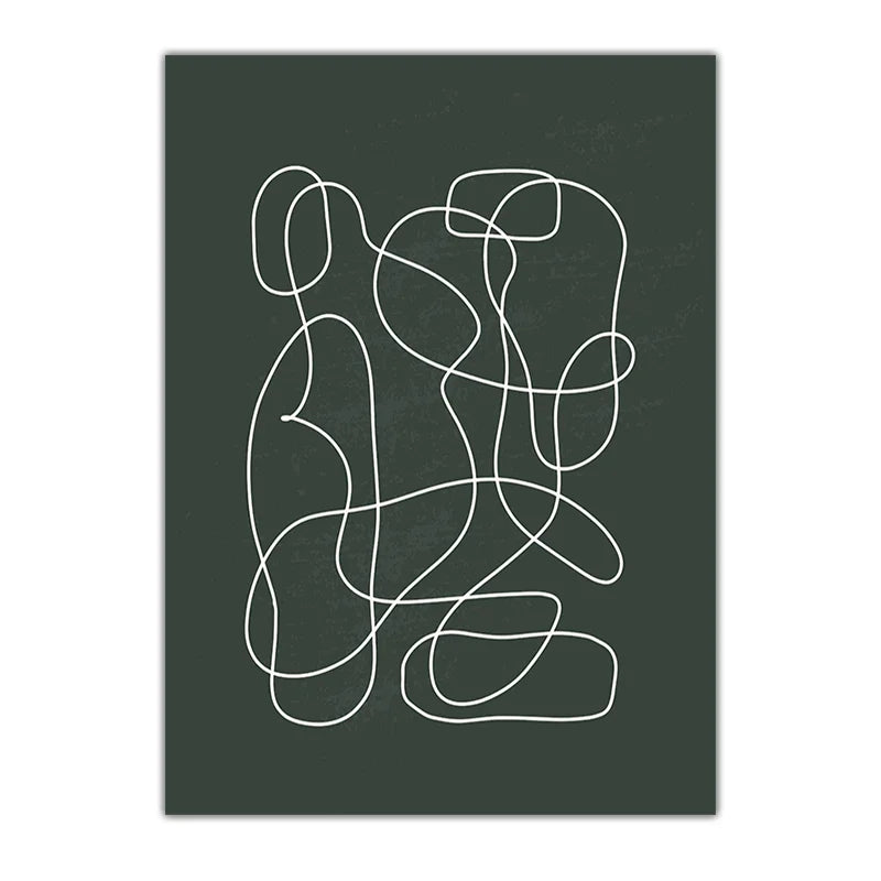 Abstract Minimalist Line Canvas Wall Art | Modern Poster Print Canvas Wall Art Print Peaceful Pleasures Health and Wellness 04 15x20cm No Frame China Mainland