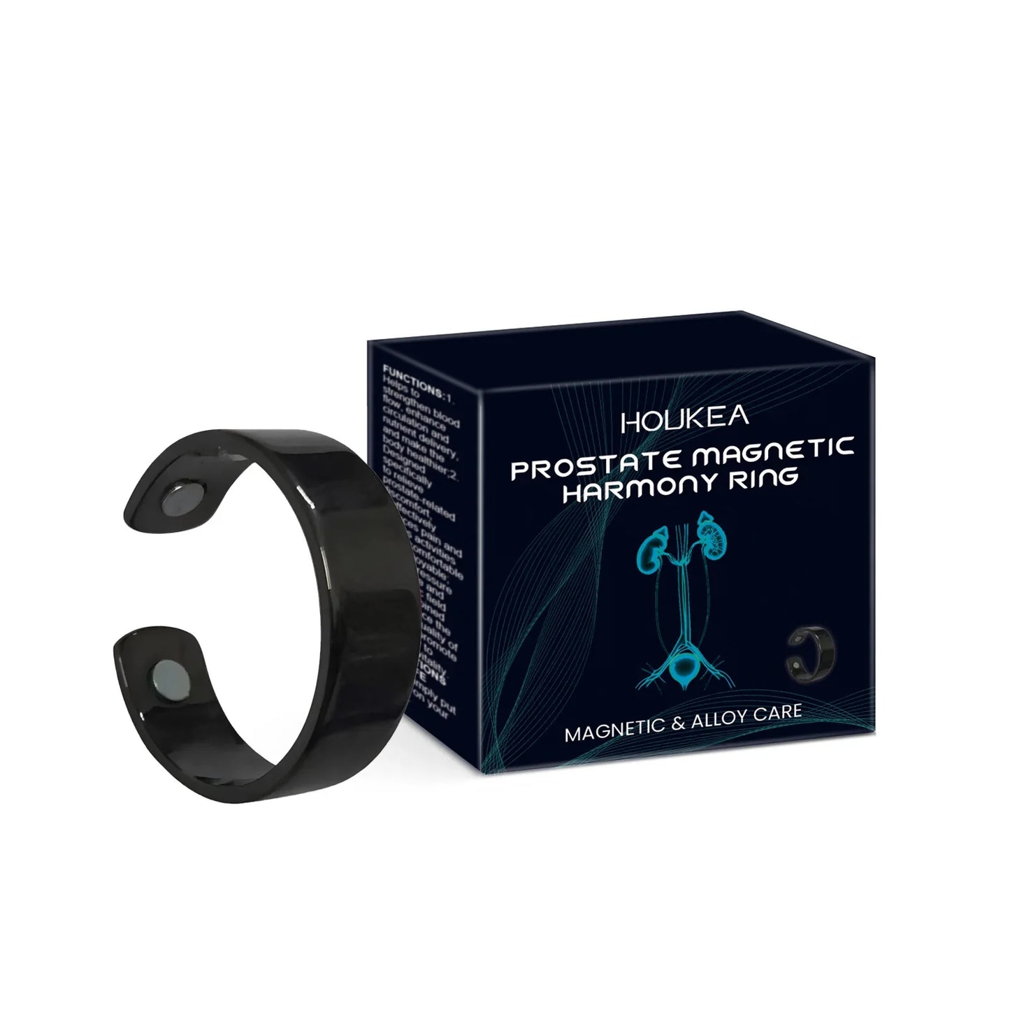HOUKEA Magnetic Wellness Ring – Men's Vitality & Circulation
