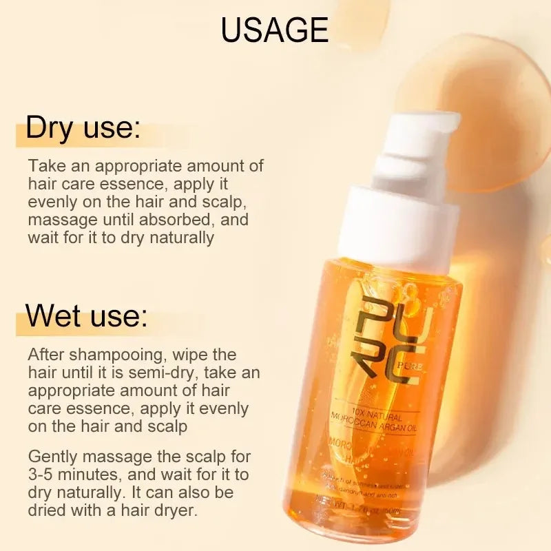 PURC Moroccan Argan Oil Hair Smoothing Serum – Anti-Frizz 50ml