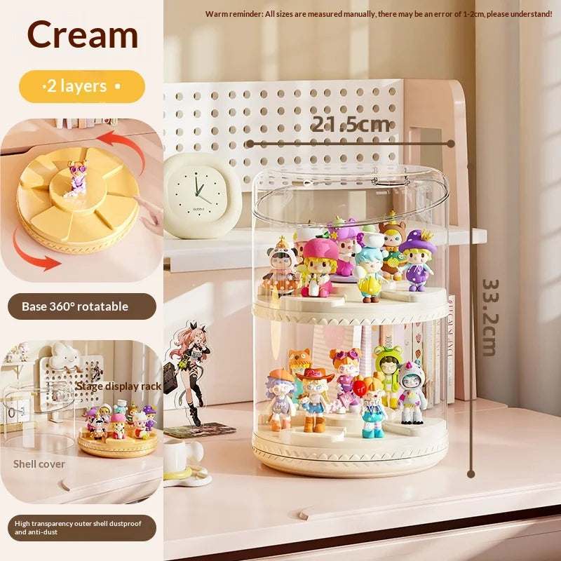 Rotating Multi-Tier Acrylic Display Stand for Collectibles