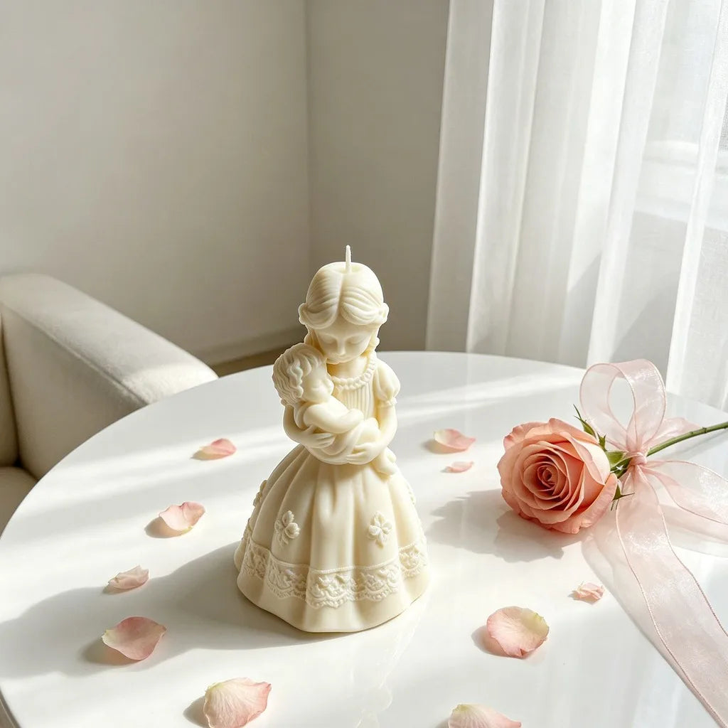 3D Mother & Baby Silicone Mold for Candle Soap Plaster Crafts
