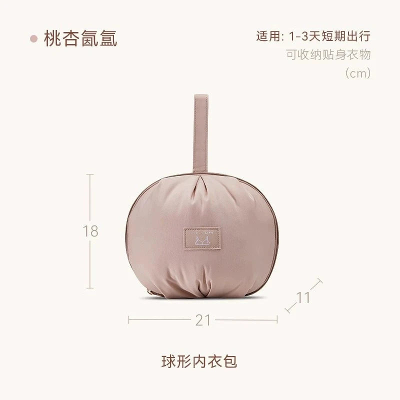 Ball-Shaped Travel Organizer Bag for Underwear, Bras & Socks
