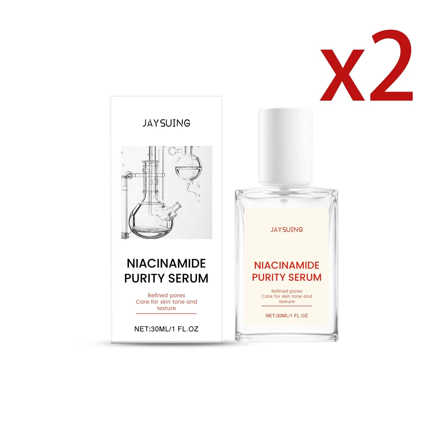 Nicotinamide Brightening Facial Essence for Skin Radiance Peaceful Pleasures Health and Wellness 2x30ml