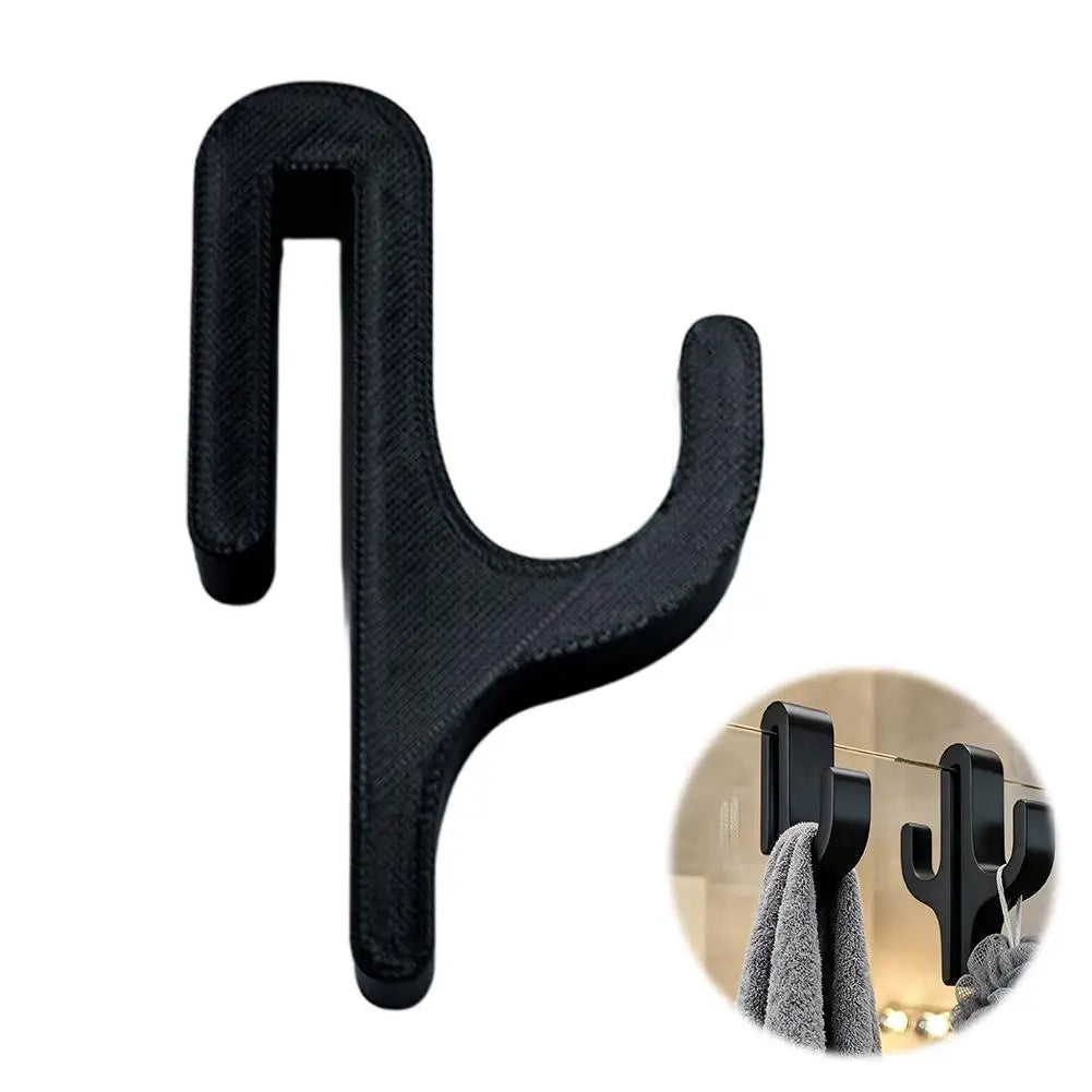 No-Drill Shower Door Clip-On Hooks | Towel & Bath Organizer