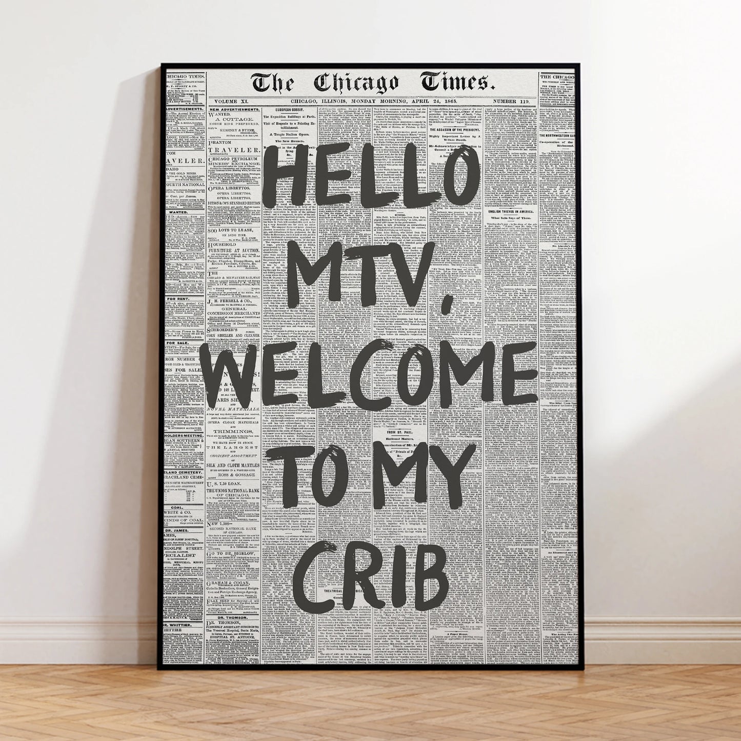 Vintage Newspaper Black Font What A Good Day Wall Art Prints Canvas Painting Poster Picture For Living Room Home Decor Peaceful Pleasures Health and Wellness G2466 30x40cm Unframed