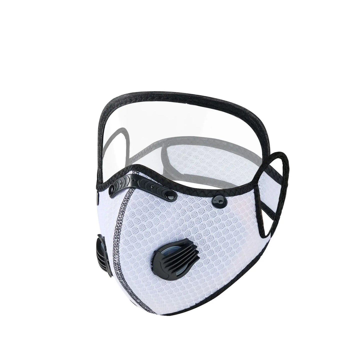 New Cycling Face Mask with Filter Goggles Dust Mask Sport Washable Reusable Facemask for men Bandana Actived Carbon Filters Peaceful Pleasures Health and Wellness WHITE