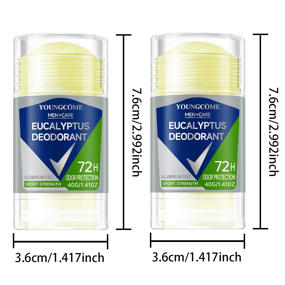 Men's Deodorant Stick Anti Sweating Keep Drying Lasting Fragrance Remove Armpit Odor Underarm Refresh Sticks Fade Body Odor Peaceful Pleasures Health and Wellness 2PCS