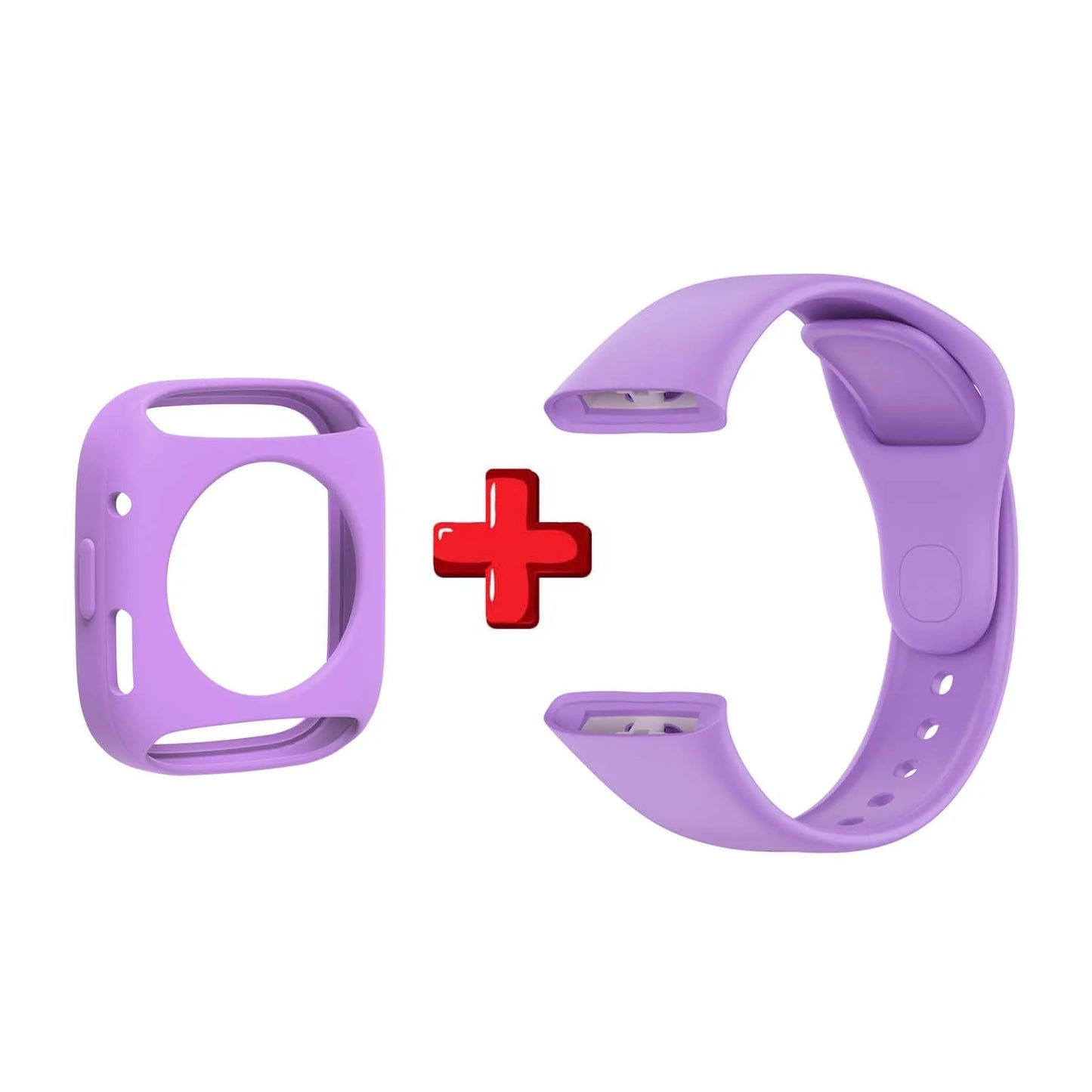 Silicone Band & Case Cover for Redmi Watch 3 – Replacement Strap Peaceful Pleasures Health and Wellness Purple
