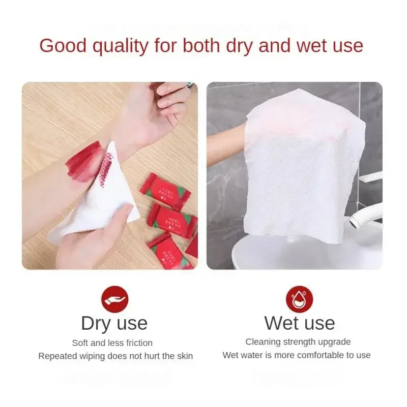 Disposable Compressed Cotton Towels for Travel, Spa & Beach 18pk
